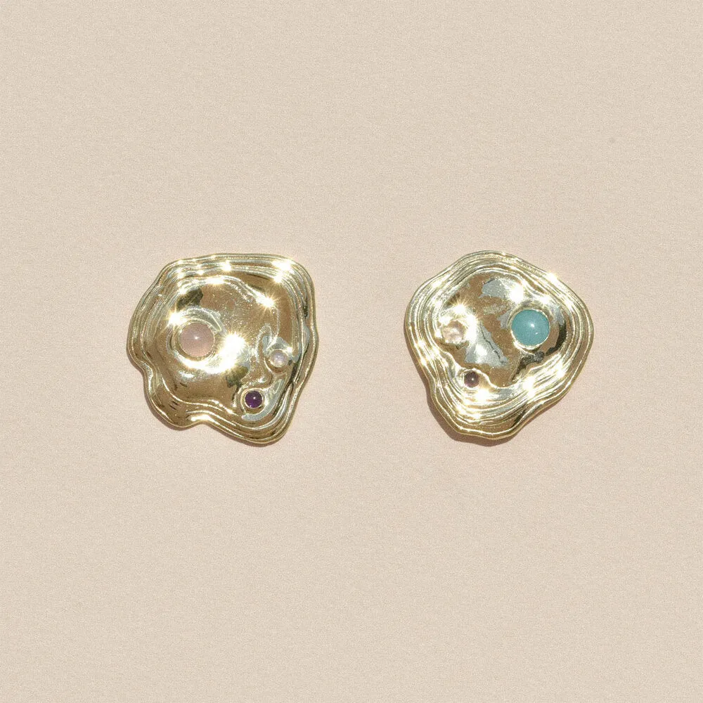 Brass Lava Studs sold by Leigh Miller