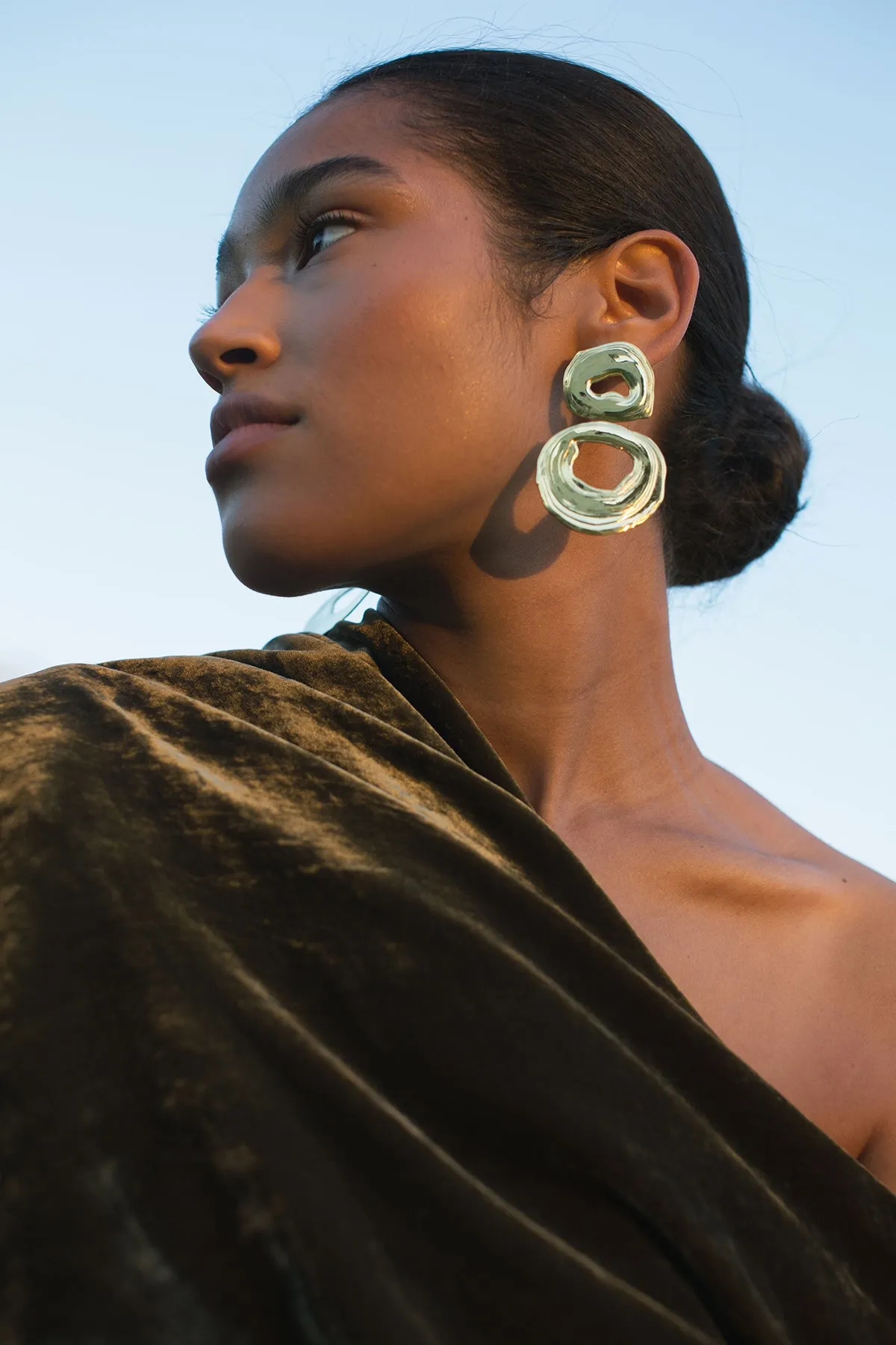 Brass Double Whirlpool Earrings sold by Leigh Miller product image thumbnail 2