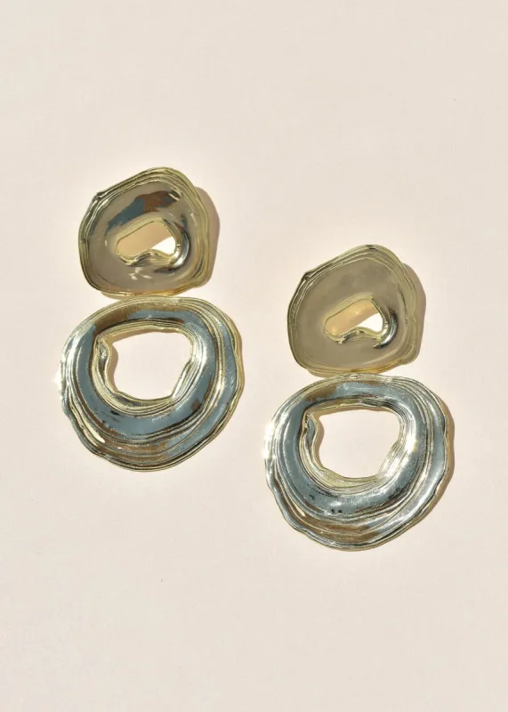 Brass Double Whirlpool Earrings sold by Leigh Miller