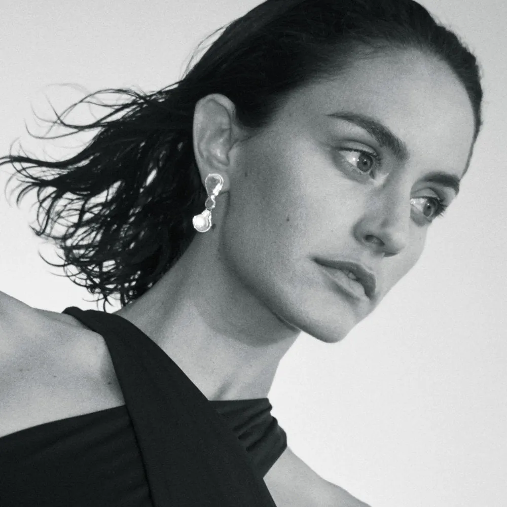 Brass Double Drop Earrings sold by Leigh Miller product image thumbnail 2