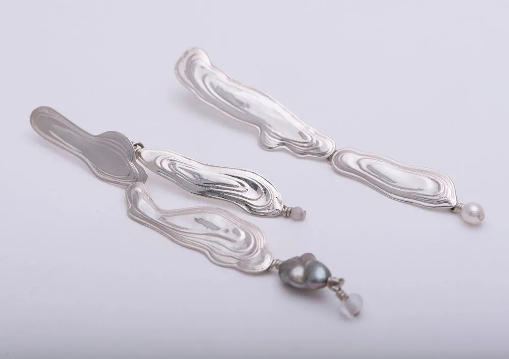 Sterling Silver Current Earrings sold by Leigh Miller product image thumbnail 3