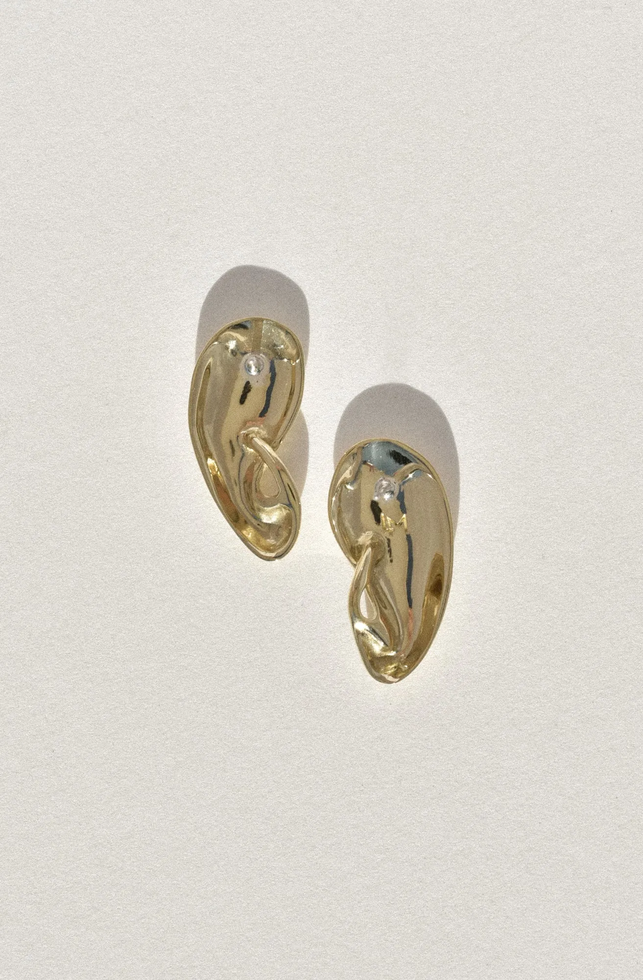 Brass Lyric Studs sold by Leigh Miller product image thumbnail 4