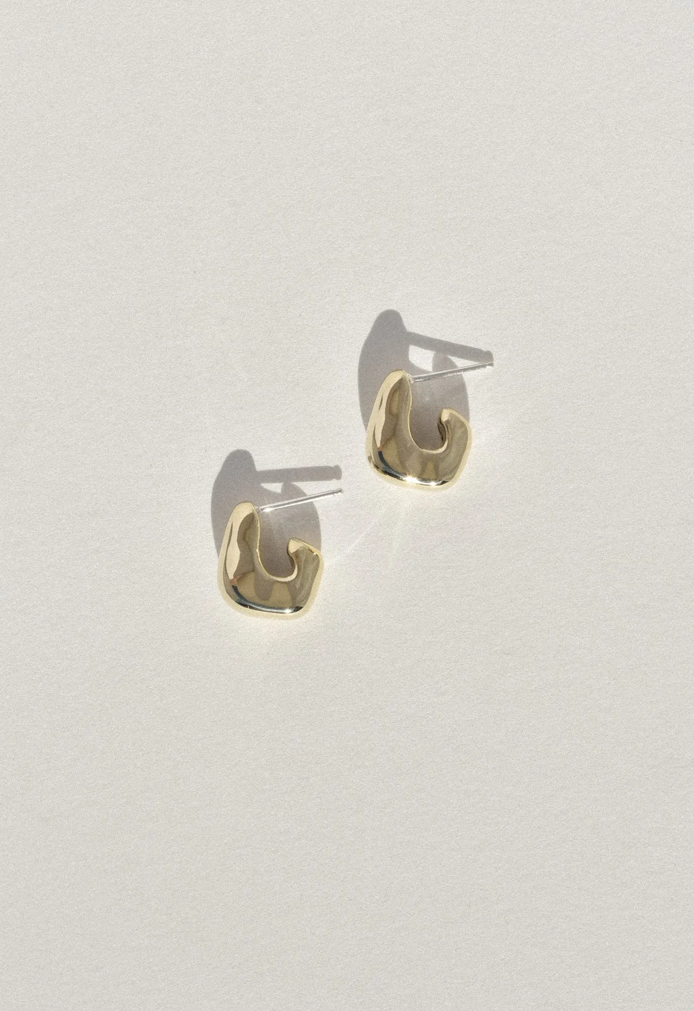 Brass Puff Hoops sold by Leigh Miller product image thumbnail 2