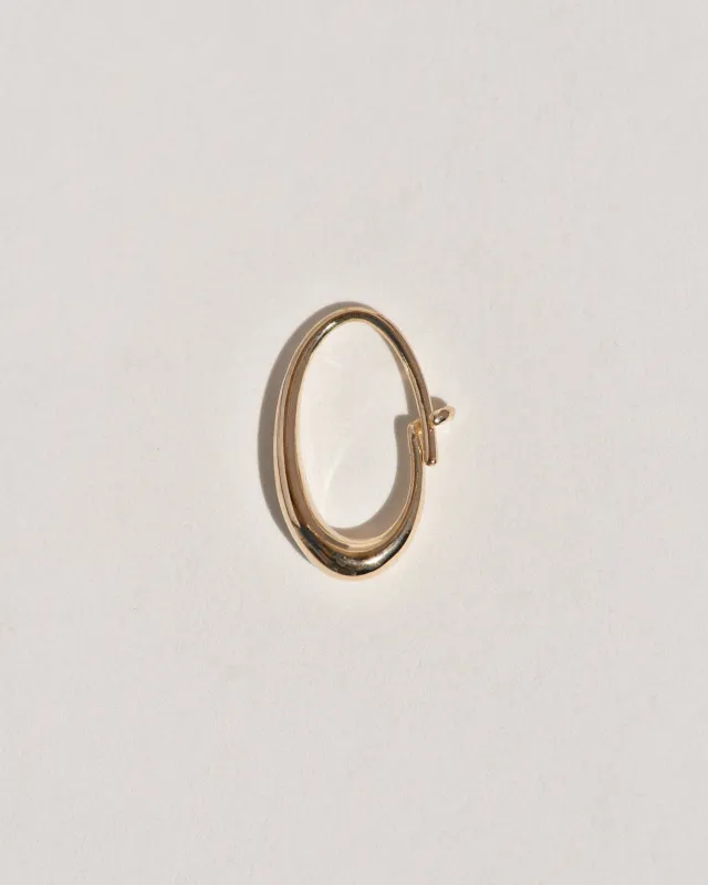 Medium Oval Sempre Hoop in 14k Yellow Gold sold by Leigh Miller