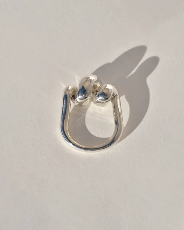 Chunky Corkscrew Ring made by Leigh Miller