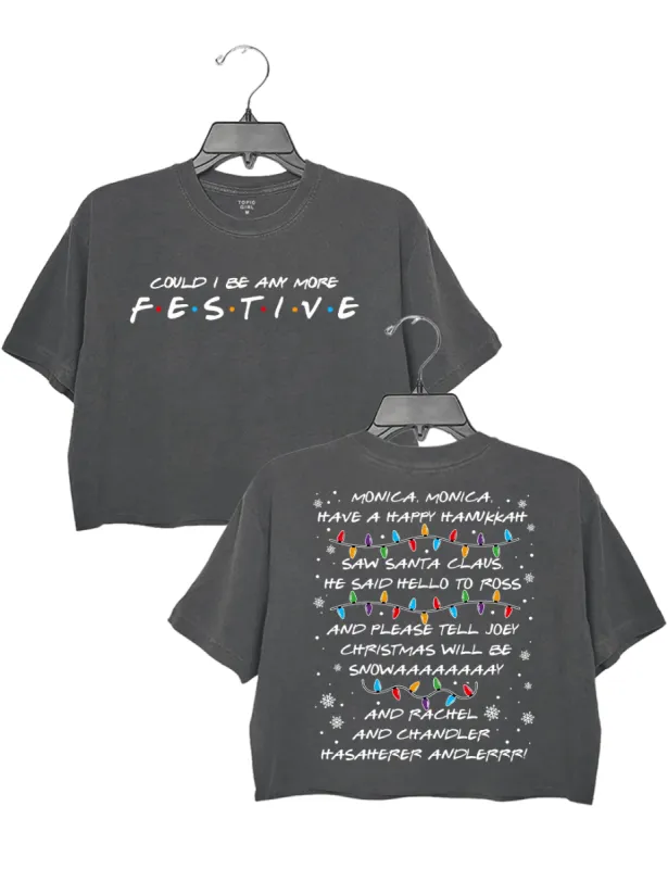 Friends Inspired Holiday Crop Top sold by Topic Girl
