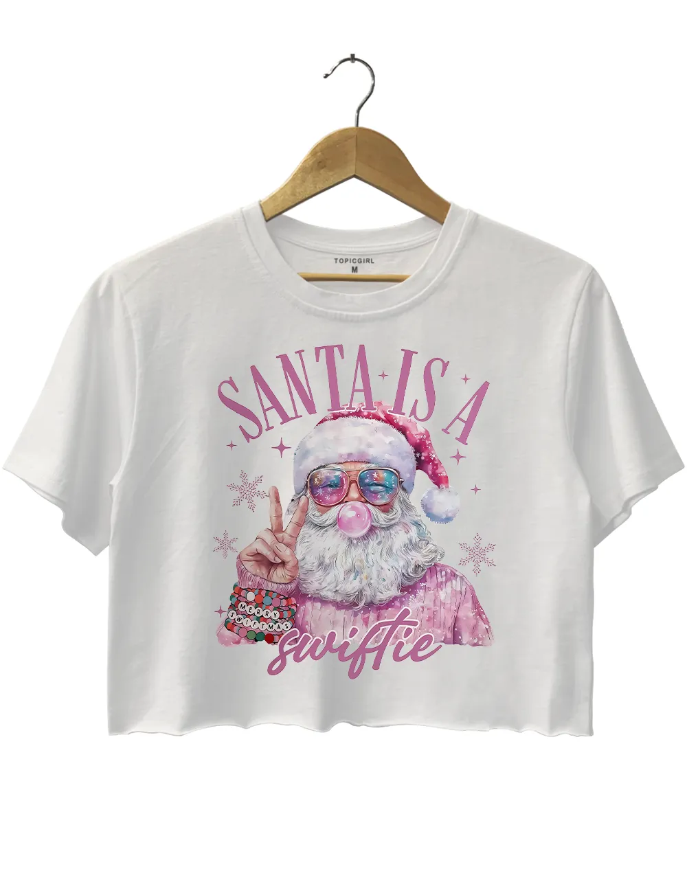 Santa Is A Swiftie Crop Top sold by Topic Girl product image thumbnail 2