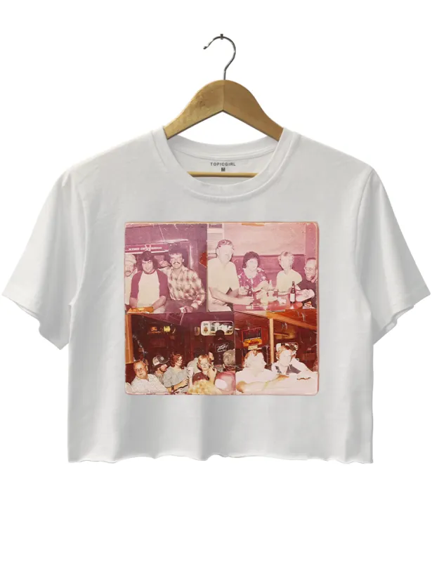 The Great American Bar Scene Crop Top made by Topic Girl