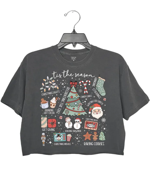Tis The Season Christmas Crop Top sold by Topic Girl