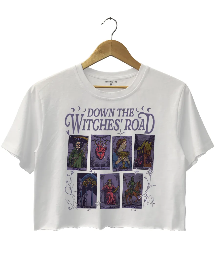 Down The Witches Road Crop Top sold by Topic Girl product image thumbnail 2