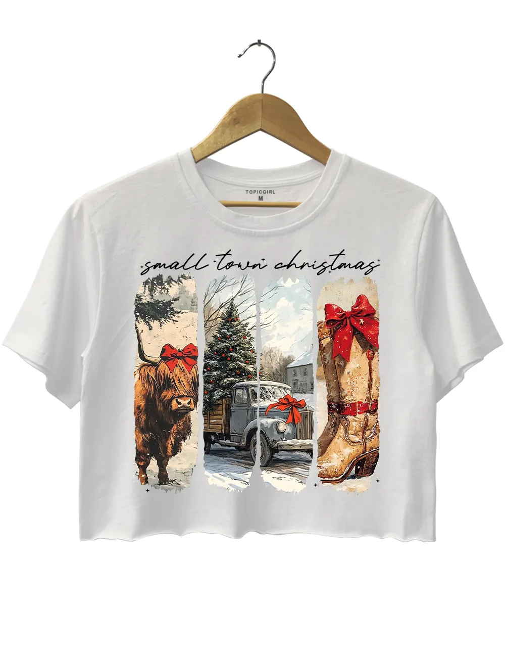 Small Town Christmas Crop Top sold by Topic Girl product image thumbnail 2