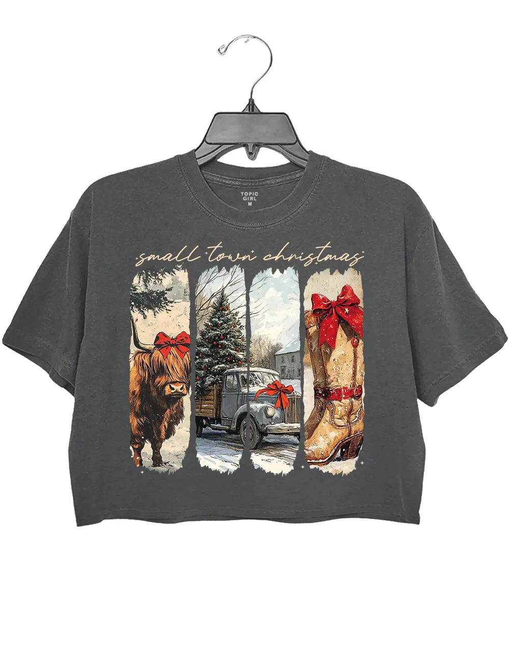 Small Town Christmas Crop Top sold by Topic Girl