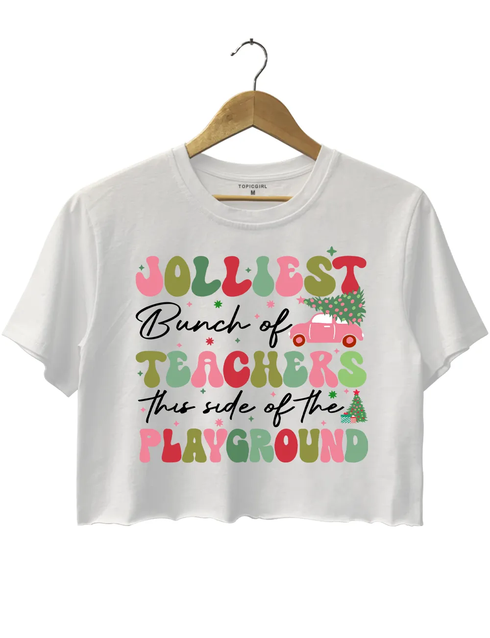 Jolliest Bunch Of Teachers Crop Top sold by Topic Girl product image thumbnail 2