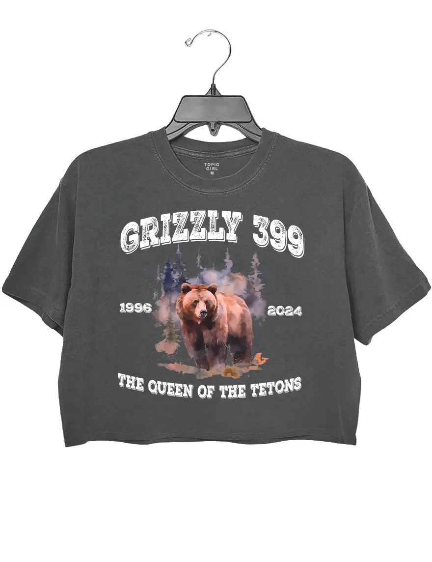 Grizzly 399 The Queen Of The Tetons Crop Top sold by Topic Girl product image thumbnail 2