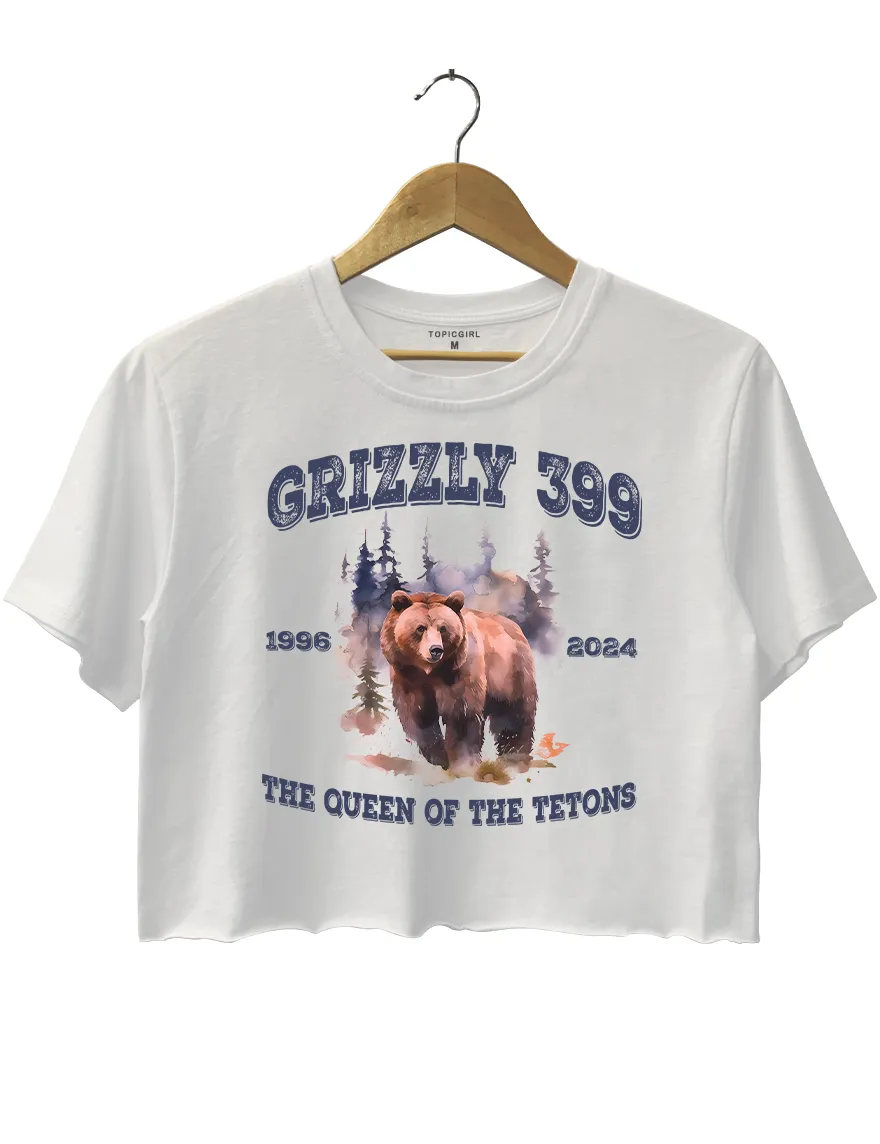 Grizzly 399 The Queen Of The Tetons Crop Top sold by Topic Girl