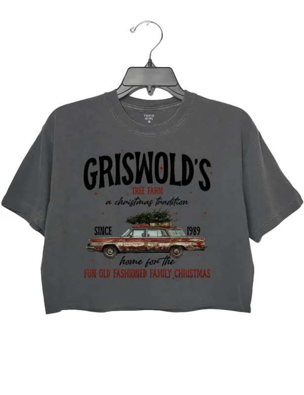 Griswold Tree Farm A Christmas Tradition Crop Top sold by Topic Girl