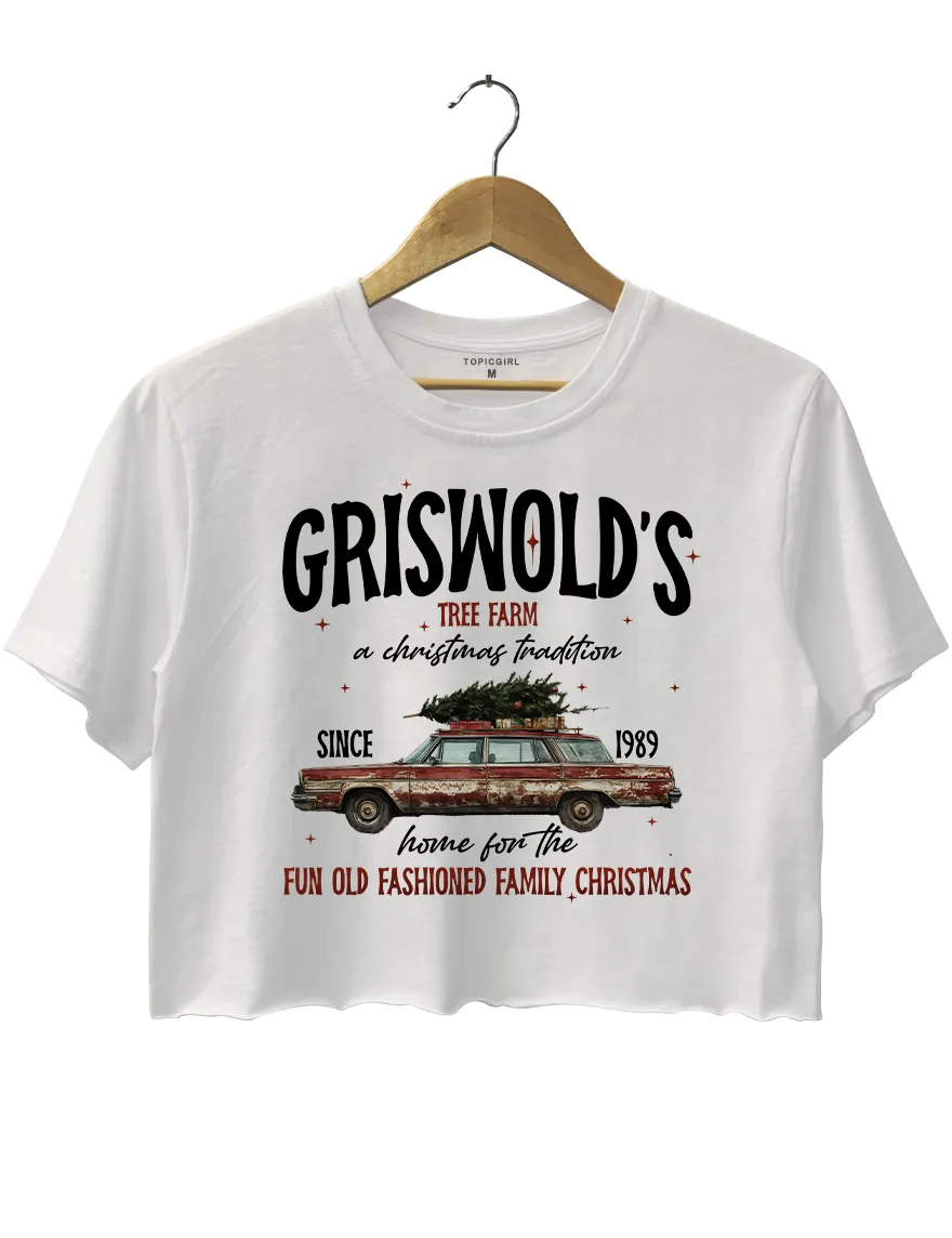 Griswold Tree Farm A Christmas Tradition Crop Top sold by Topic Girl product image thumbnail 2
