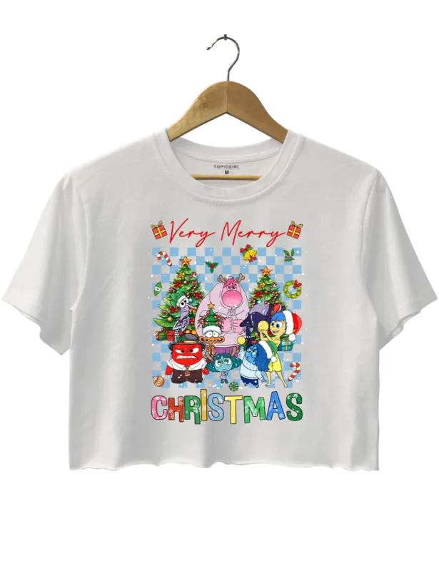 Inside Out Very Merry Christmas Crop Top sold by Topic Girl