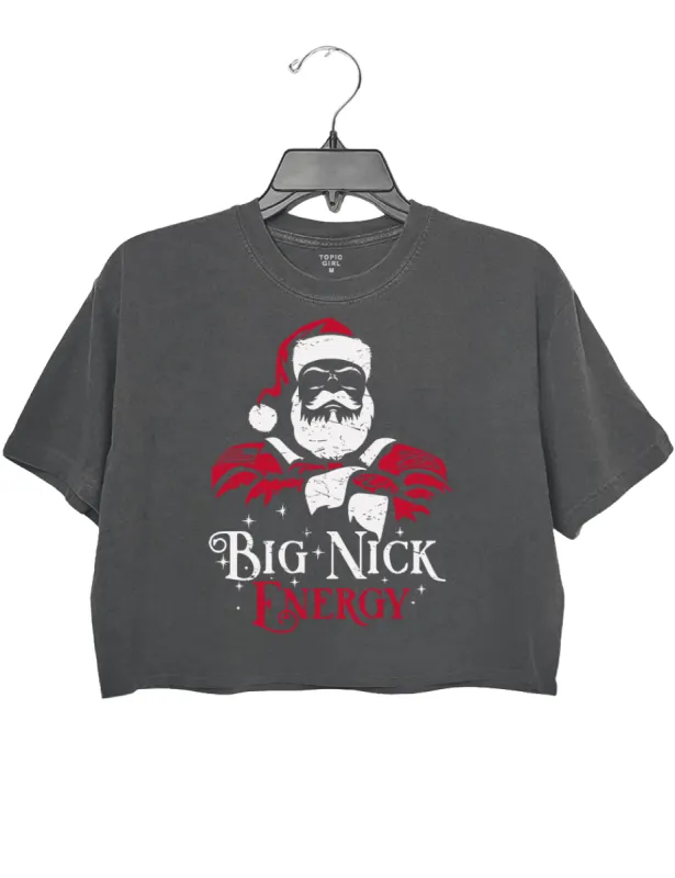 Big Nick Energy Christmas Santa Claus Crop Top sold by Topic Girl