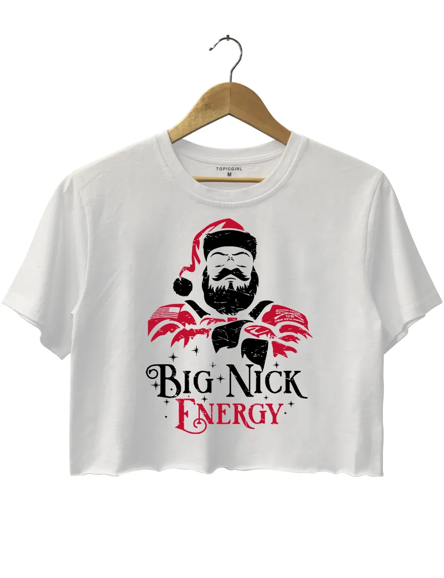 Big Nick Energy Christmas Santa Claus Crop Top sold by Topic Girl product image thumbnail 2