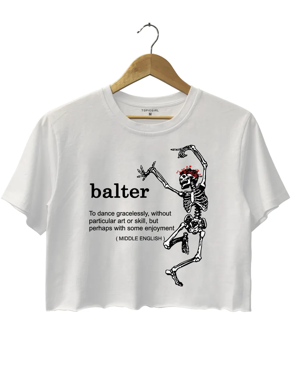 Skeleton Balter Crop Top sold by Topic Girl