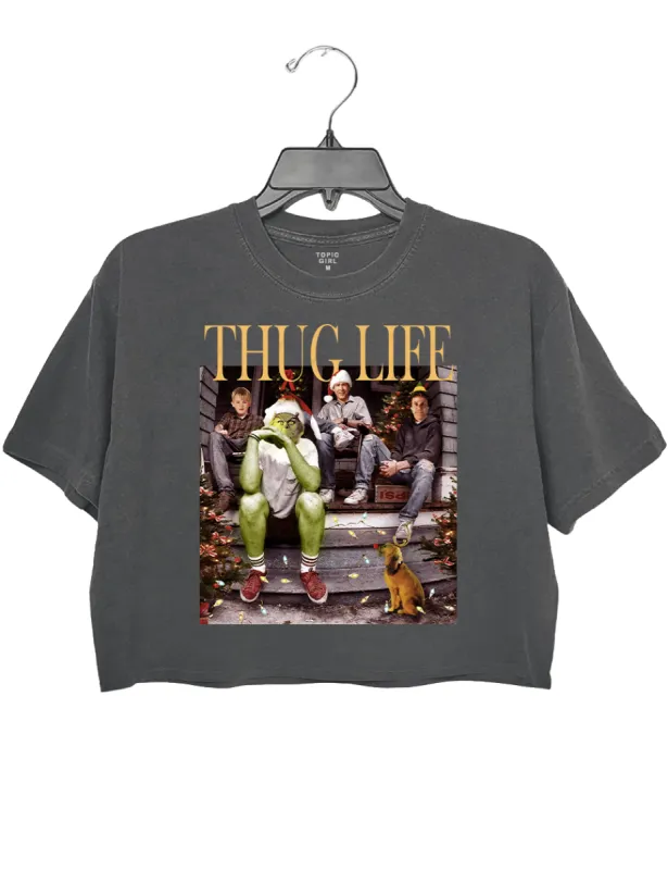 Thug Life Christmas Movie Crop Top sold by Topic Girl