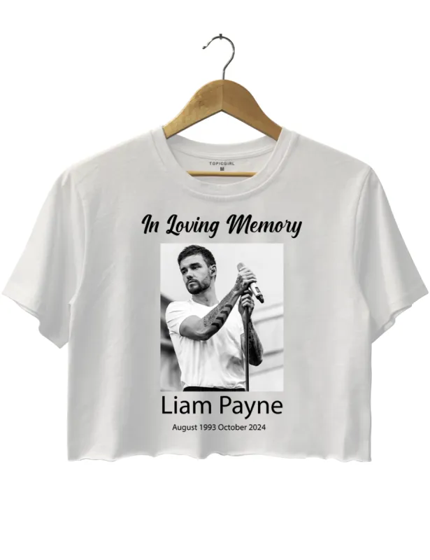 In Loving Memory Liam Payne Crop Top sold by Topic Girl