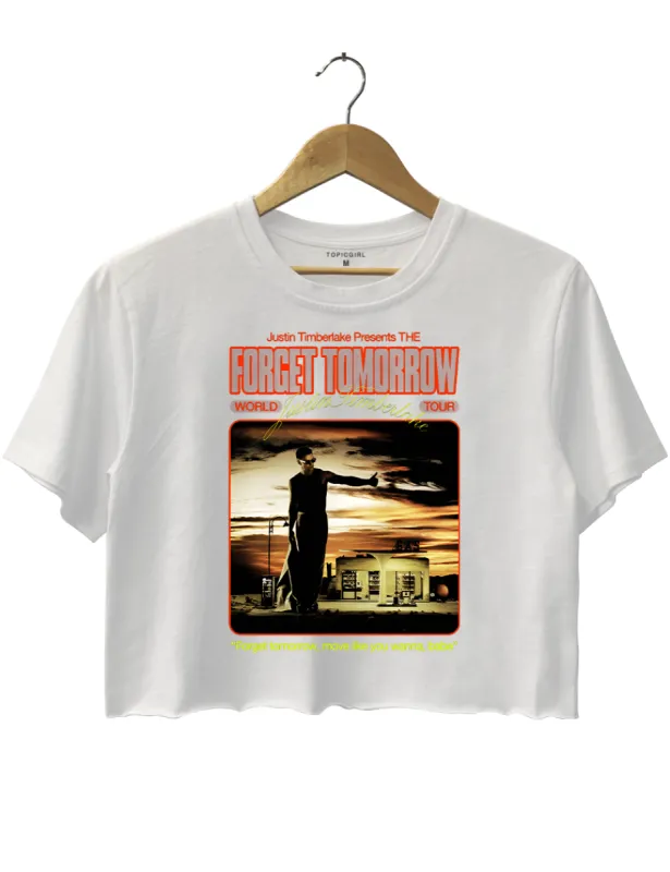 Justin Timberlake The Forget Tomorrow World Tour Crop Top sold by Topic Girl