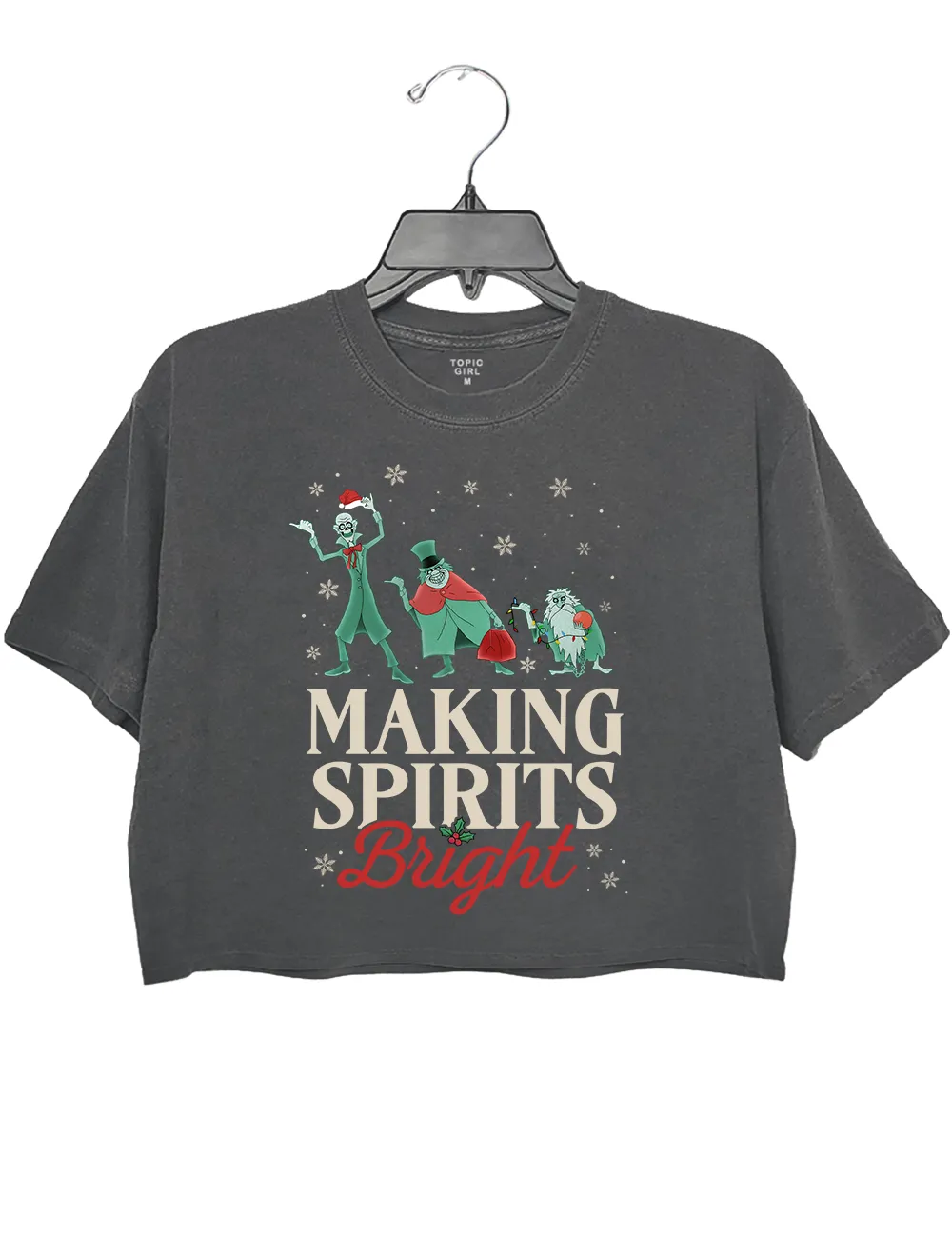 Making Spirits Bright Christmas Crop Top sold by Topic Girl product image thumbnail 2