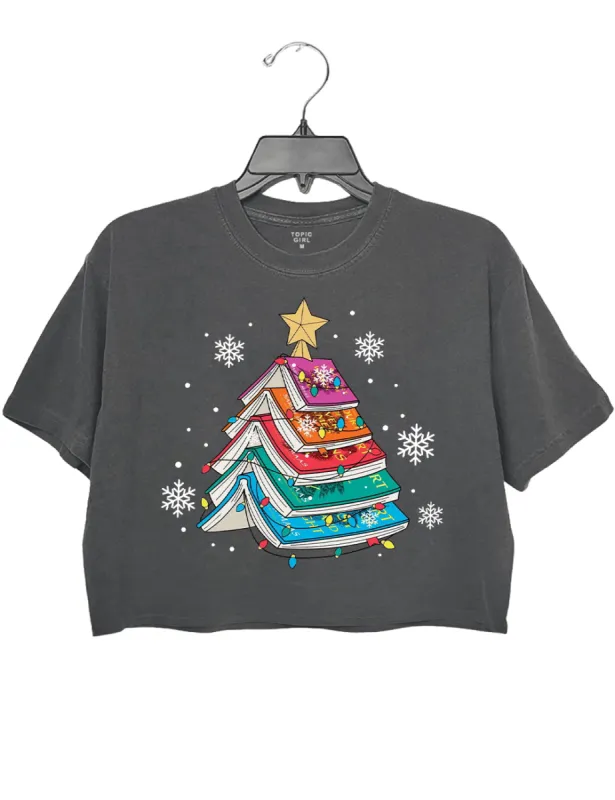 Sarah J. Maas Book Christmas Tree Crop Top made by Topic Girl