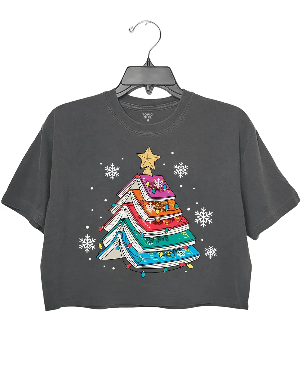 Sarah J. Maas Book Christmas Tree Crop Top sold by Topic Girl