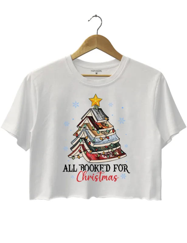 Fourth Wing All Booked For Christmas Crop Top sold by Topic Girl