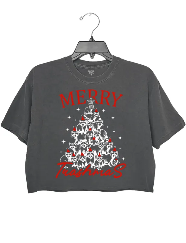 Merry Trashmas Crop Top sold by Topic Girl