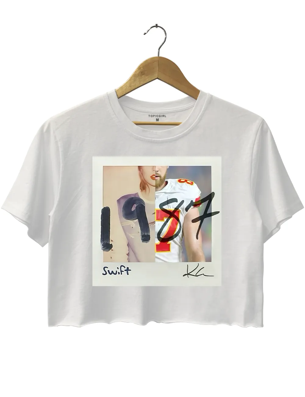 1987 Taylor Swift And Travis Kelce Crop Top sold by Topic Girl product image thumbnail 2
