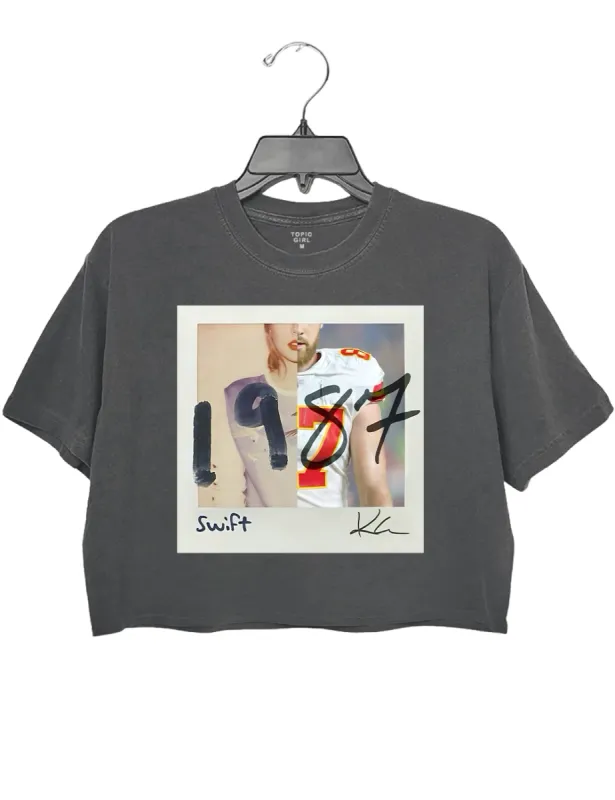 1987 Taylor Swift And Travis Kelce Crop Top sold by Topic Girl