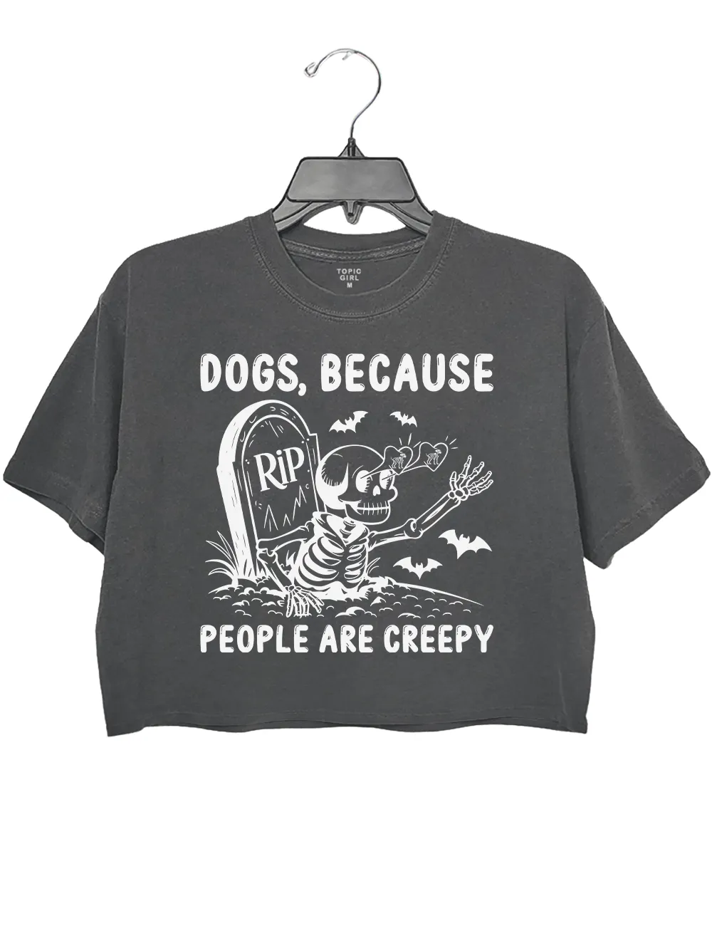 Dogs Because People Are Creepy Crop Top sold by Topic Girl