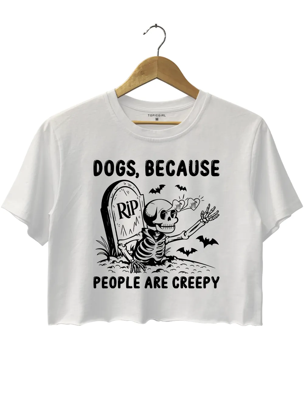 Dogs Because People Are Creepy Crop Top sold by Topic Girl product image thumbnail 2
