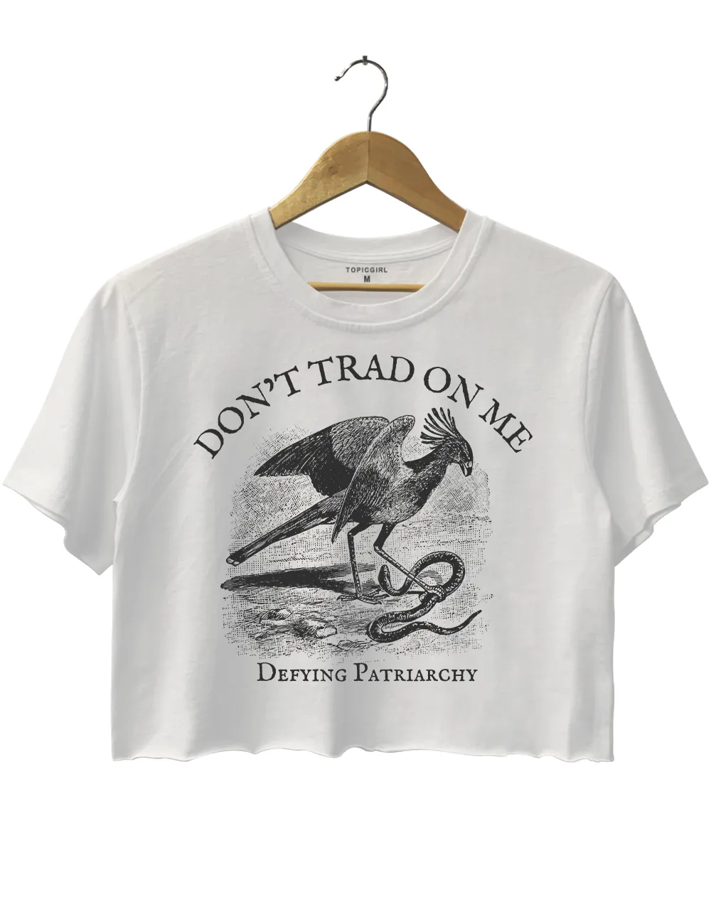 Don't Trad On Me Defying Patriarchy Crop Top sold by Topic Girl