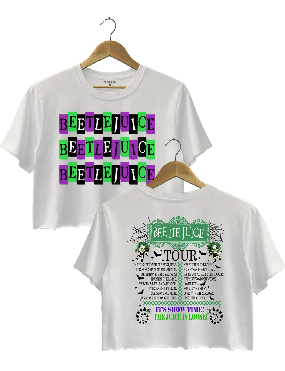 Beetlejuice Tour Its Show Time Crop Top sold by Topic Girl product image thumbnail 2