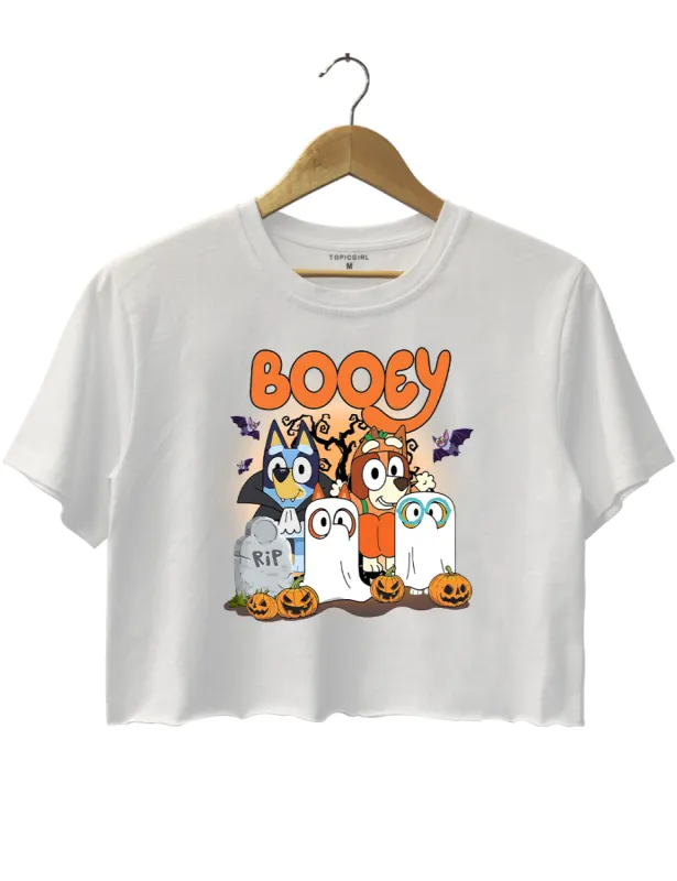 Booey Spooky Crop Top sold by Topic Girl
