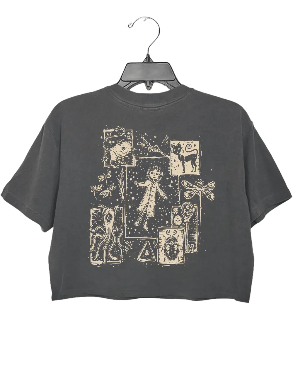 Halloween Coraline Crop Top sold by Topic Girl product image thumbnail 3