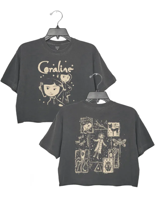 Halloween Coraline Crop Top sold by Topic Girl