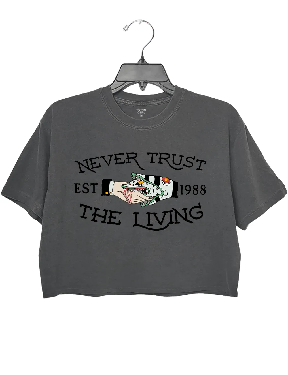 Never Trust the Living Crop Top sold by Topic Girl product image thumbnail 2