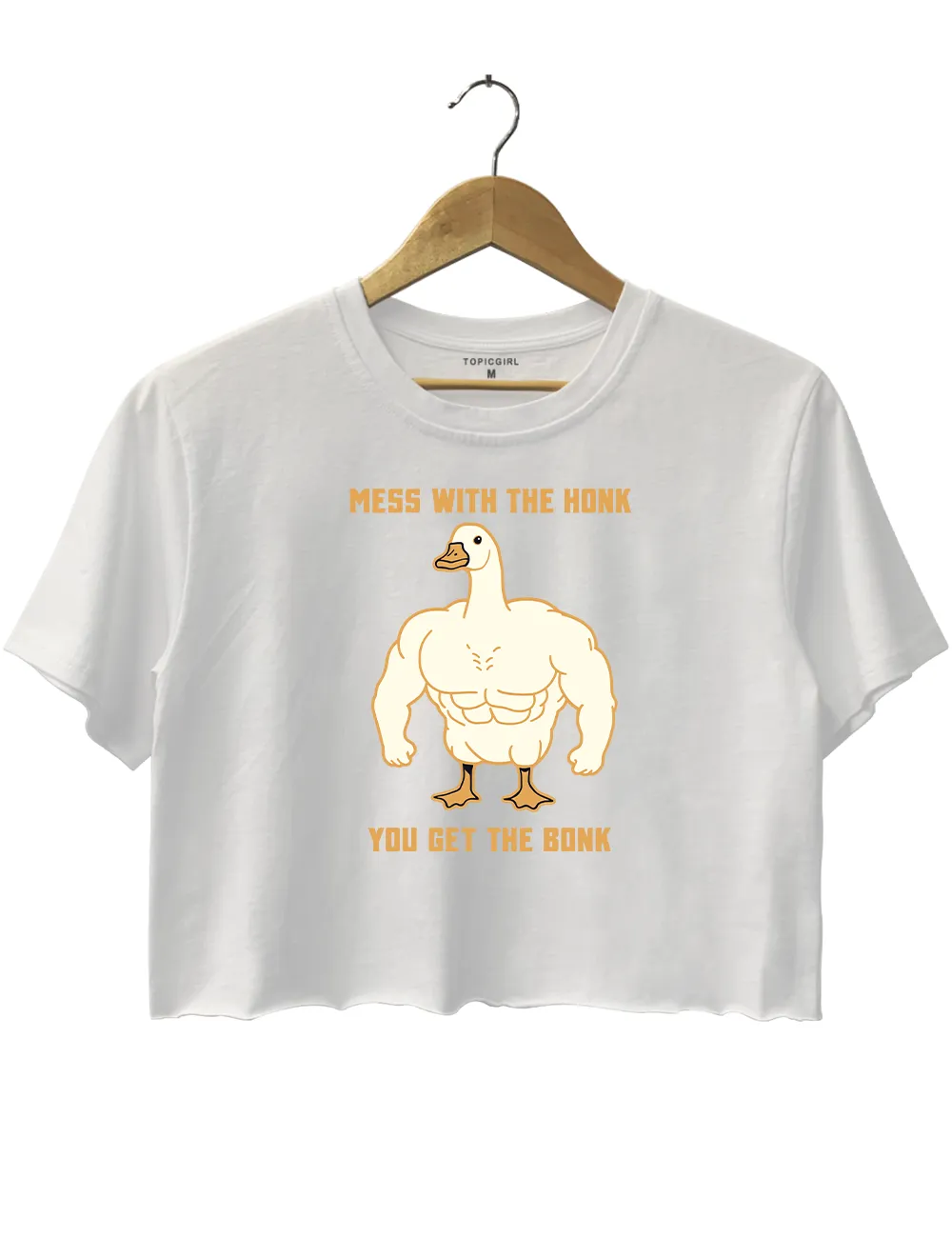 Mess With The Honk You Get The Bonk Crop Top sold by Topic Girl product image thumbnail 2