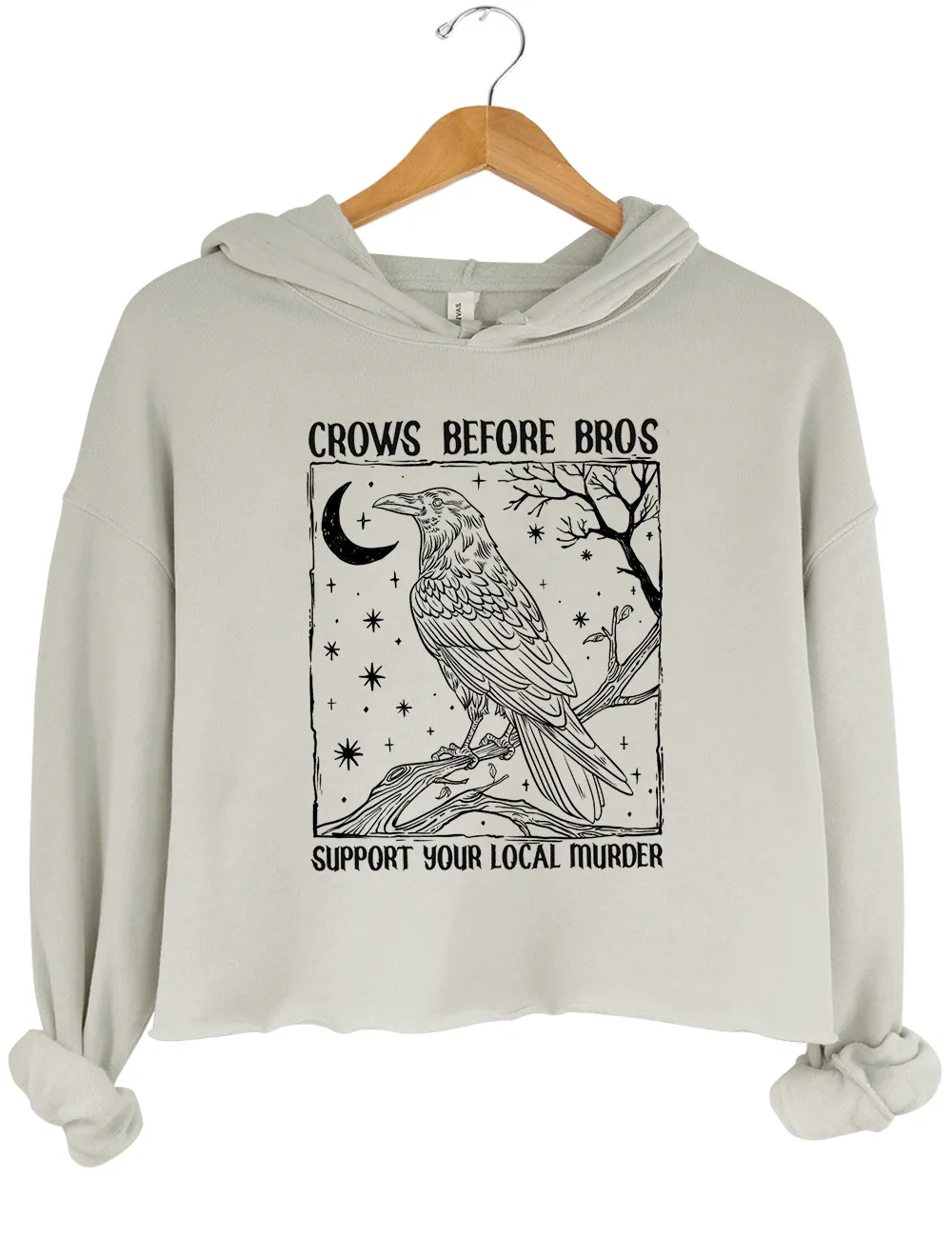 Dark Academia Crows Before Bros Crop Top sold by Topic Girl product image thumbnail 5