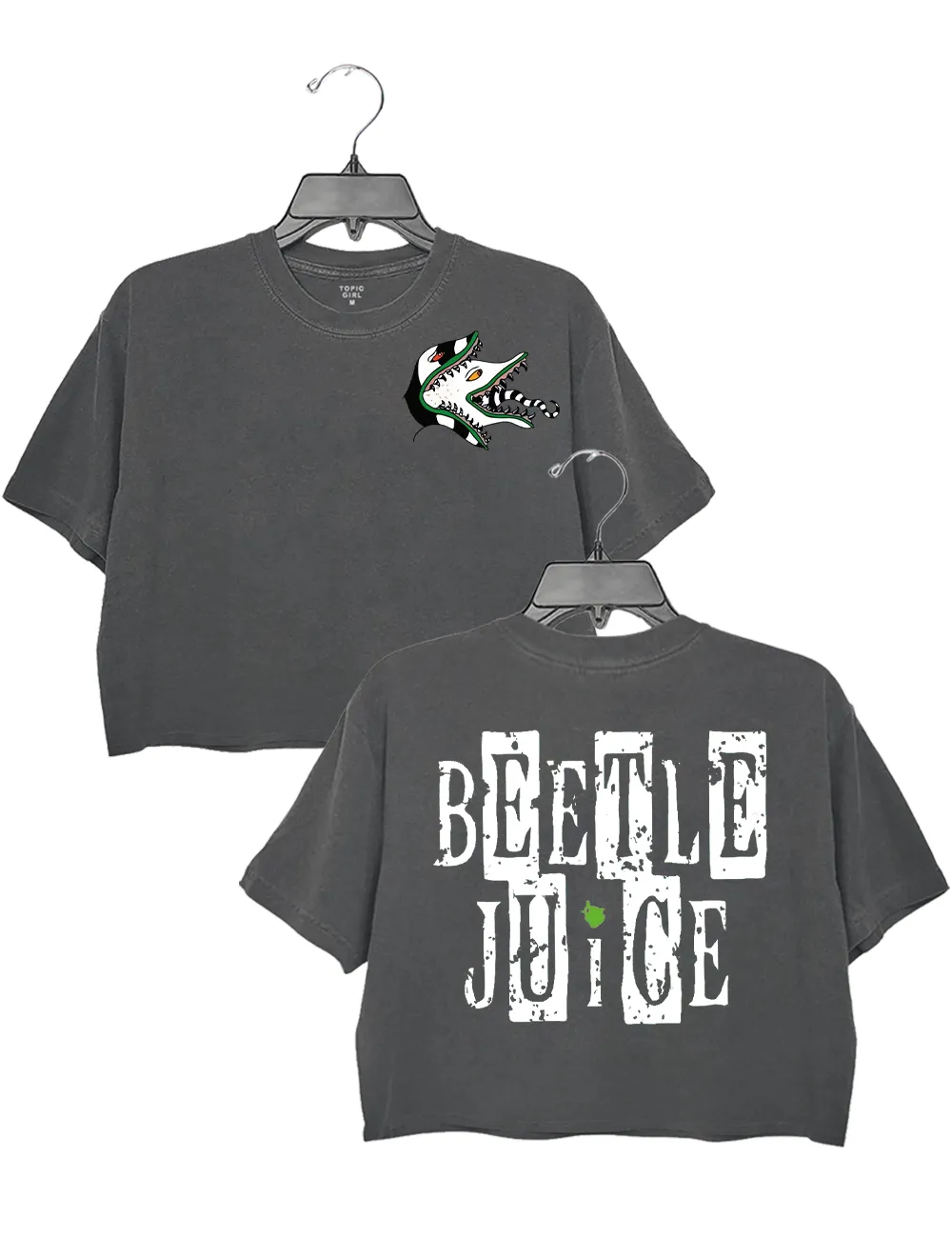 Beetlejuice Pocket Crop Top sold by Topic Girl