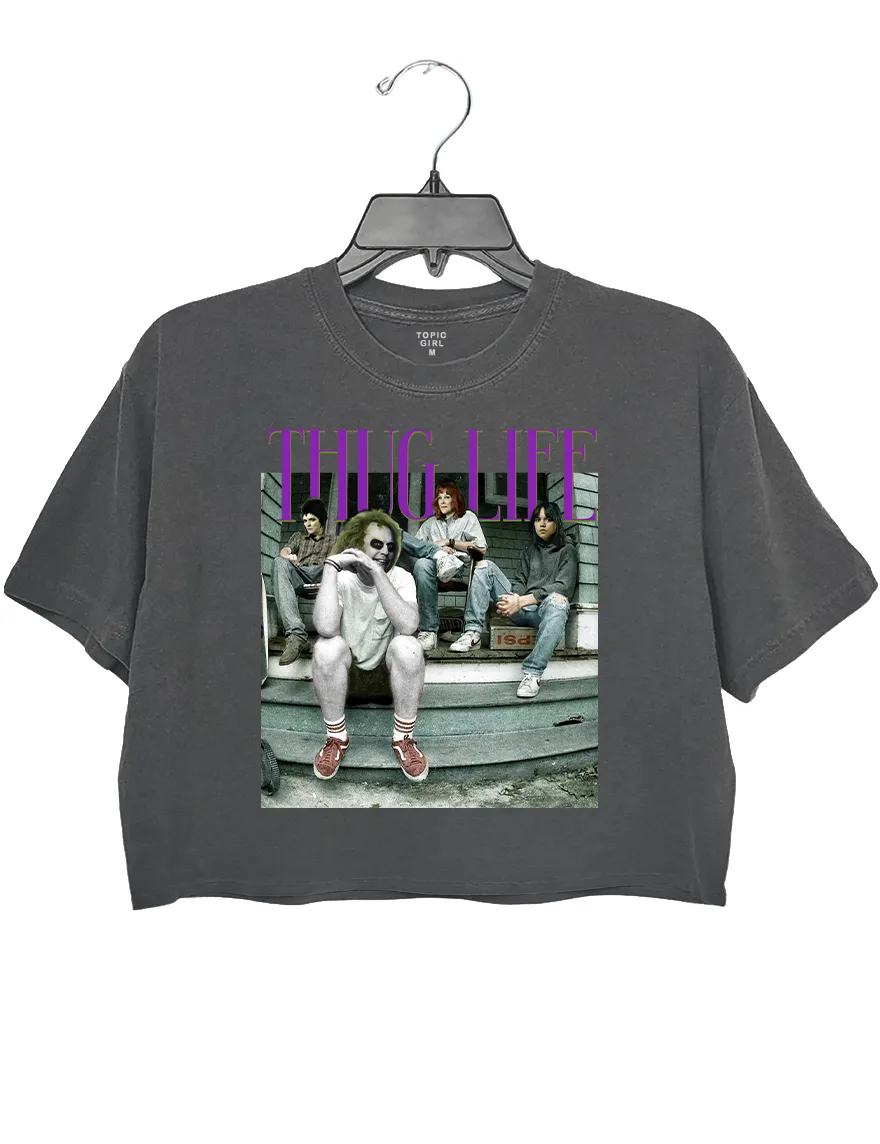 Thug Life Beetlejuice 2024 Crop Top sold by Topic Girl product image thumbnail 2