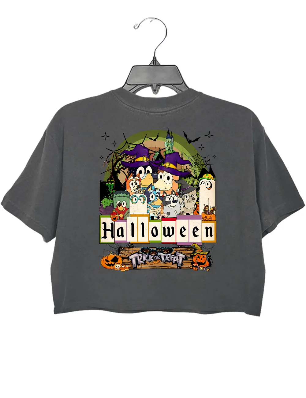 Bluey Halloween Trick Or Treat Crop Top sold by Topic Girl product image thumbnail 3
