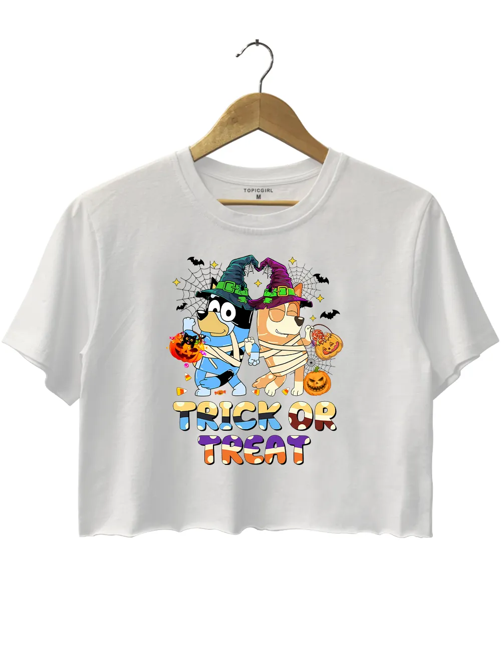 Trick Or Treat Bluey Halloween Crop Top sold by Topic Girl product image thumbnail 2