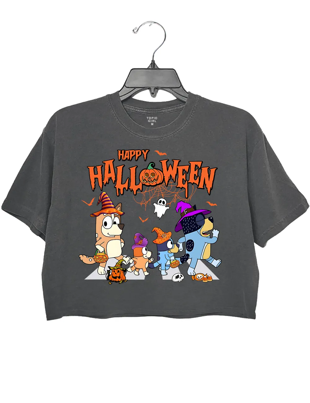 Happy Halloween Bluey Halloween Crop Top sold by Topic Girl product image thumbnail 2